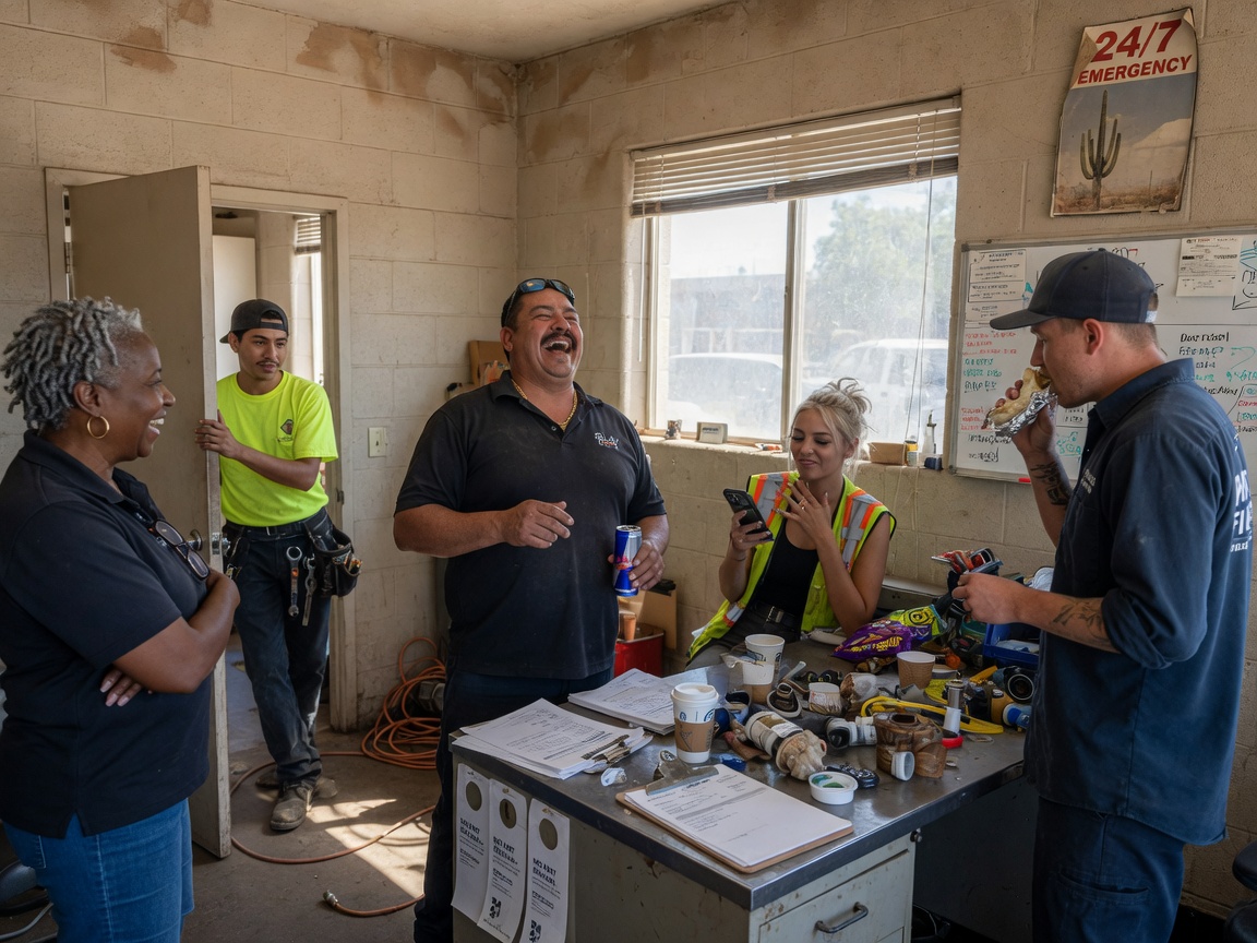 The Phoenix Plumbing Specialists team at work in Phoenix